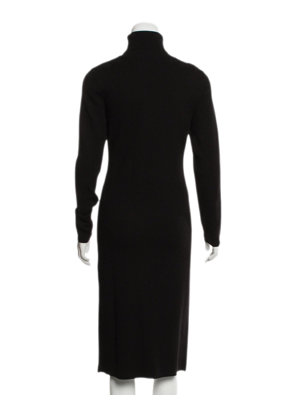 A.L.C. Black Cutout Turtleneck Midi Sheath Dress Size M - Picture 4 of 6